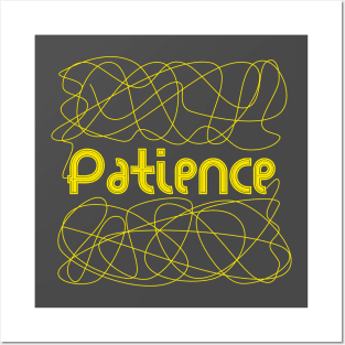 patience typography Posters and Art